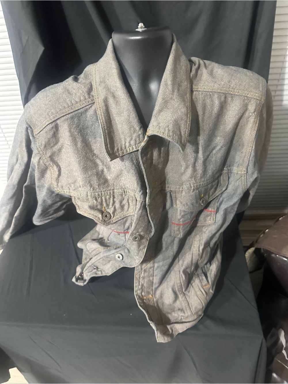 Men's Gray Workwear Jacket-retro Nautica brand-size 3XL-#629